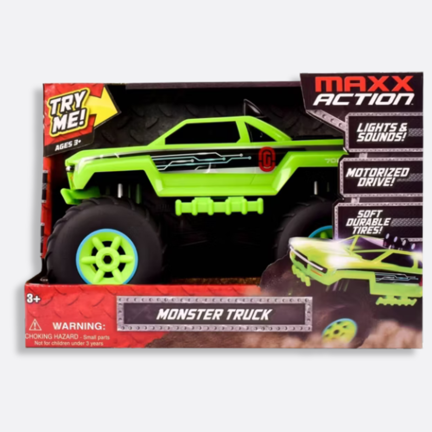 Maxx Action Monster Truck Motorized Off Road Toy Vehicle - Green