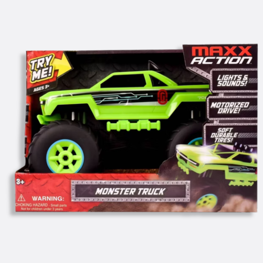 Maxx Action Monster Truck Motorized Off Road Toy Vehicle - Green