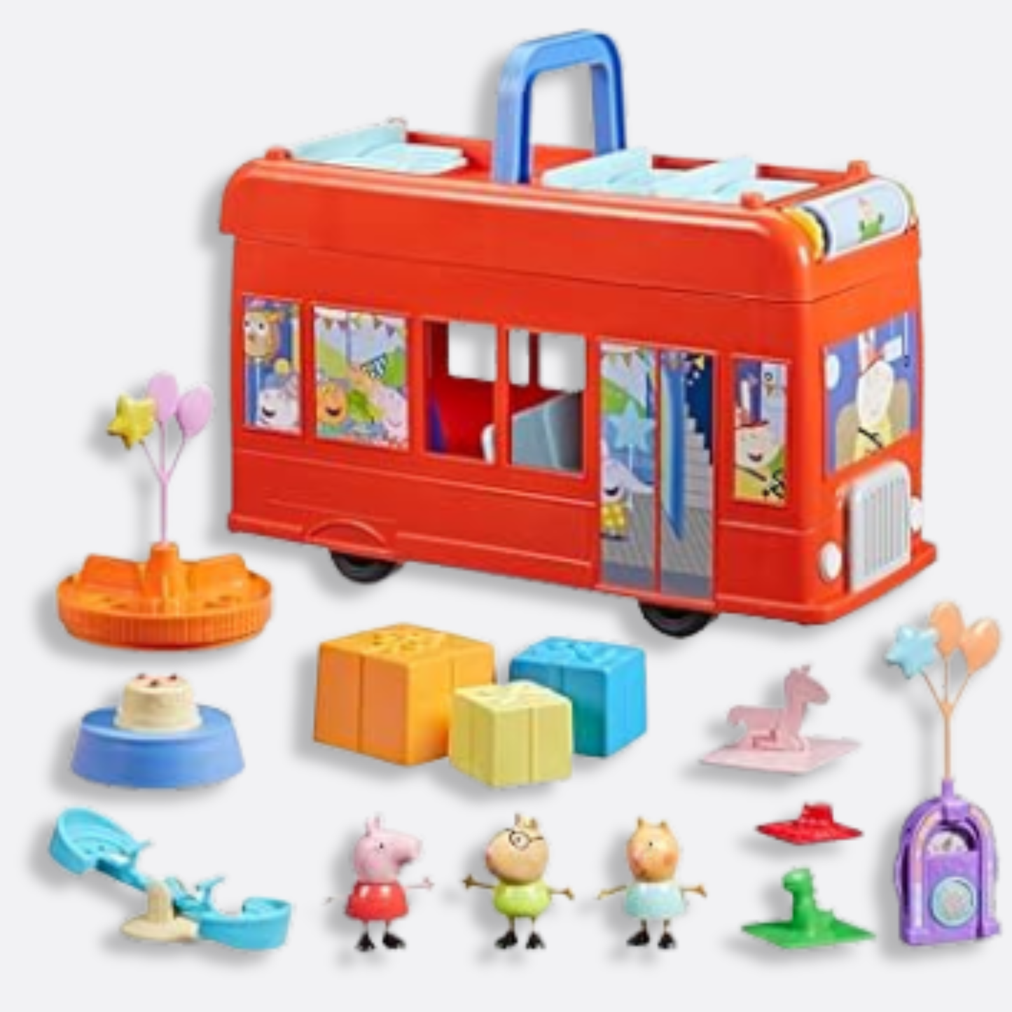 Peppa Pig - Autobús de Fiestas 2 en 1 - Set de Juego