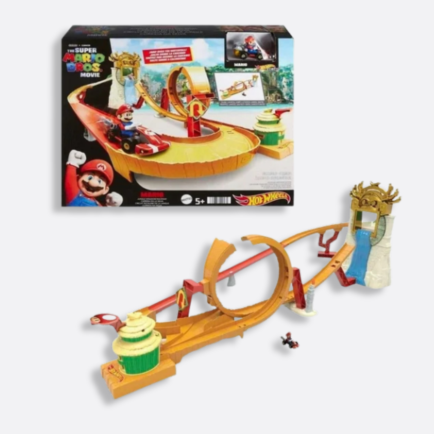 Pista de Juguete Hot Wheels Mario Kart Carrera en la Selva