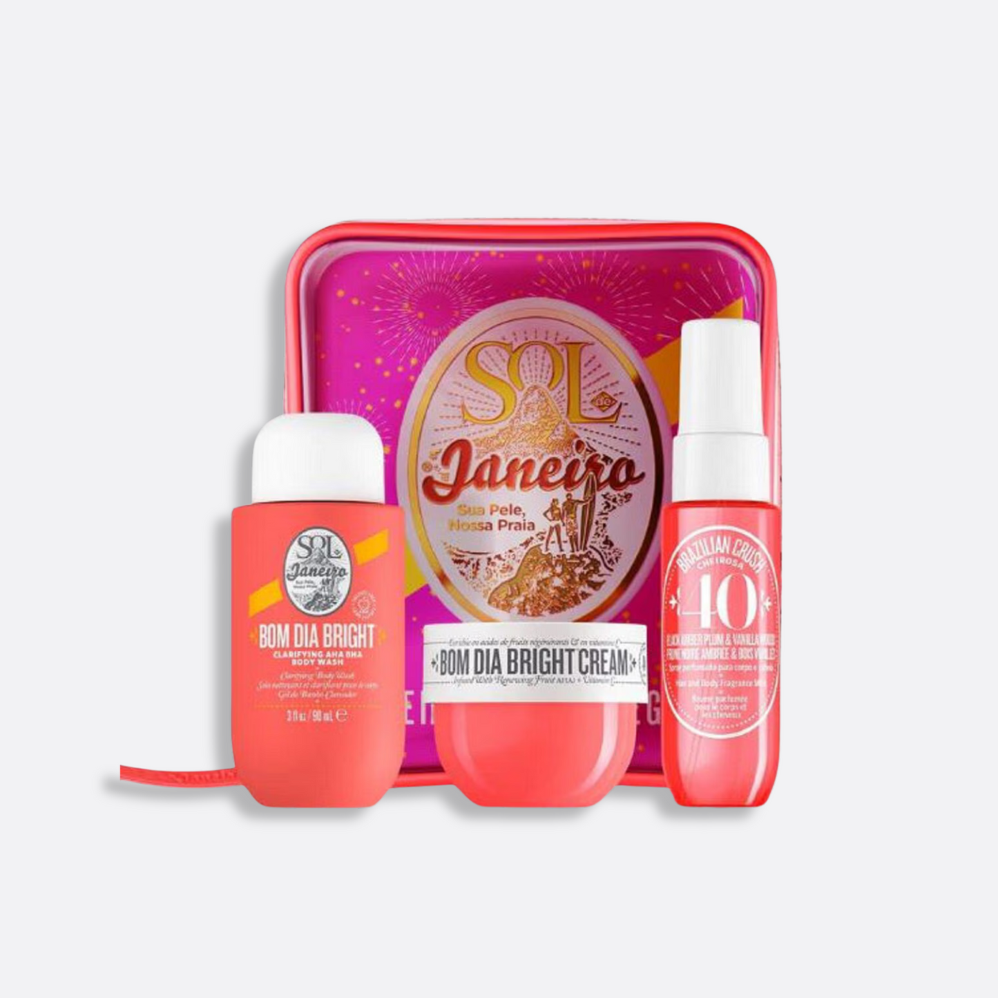 SOL DE JANEIRO bom dia jet set 40 (set de crema, perfume y shampoo de baño)