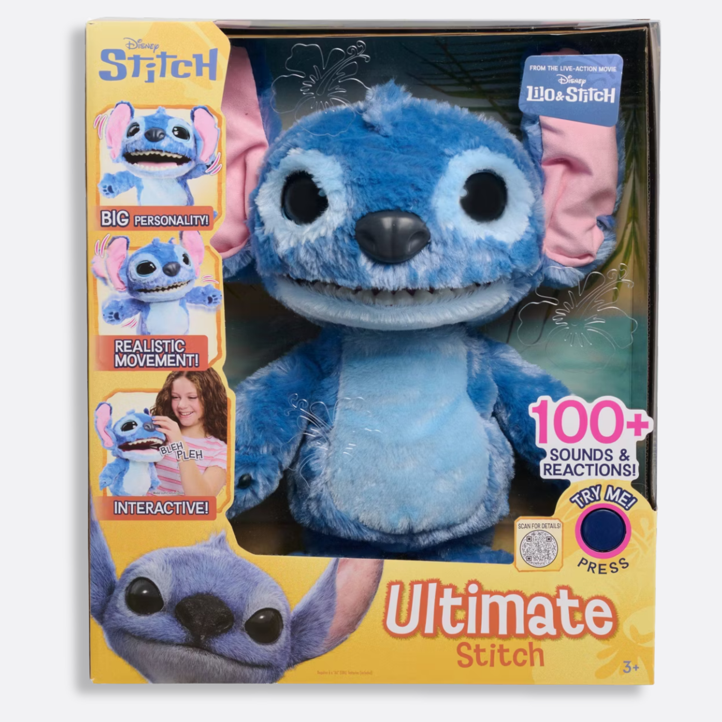 Disney Lilo & Stitch Ultimate Animatronic Plush: Polyester Stuffed Character Doll