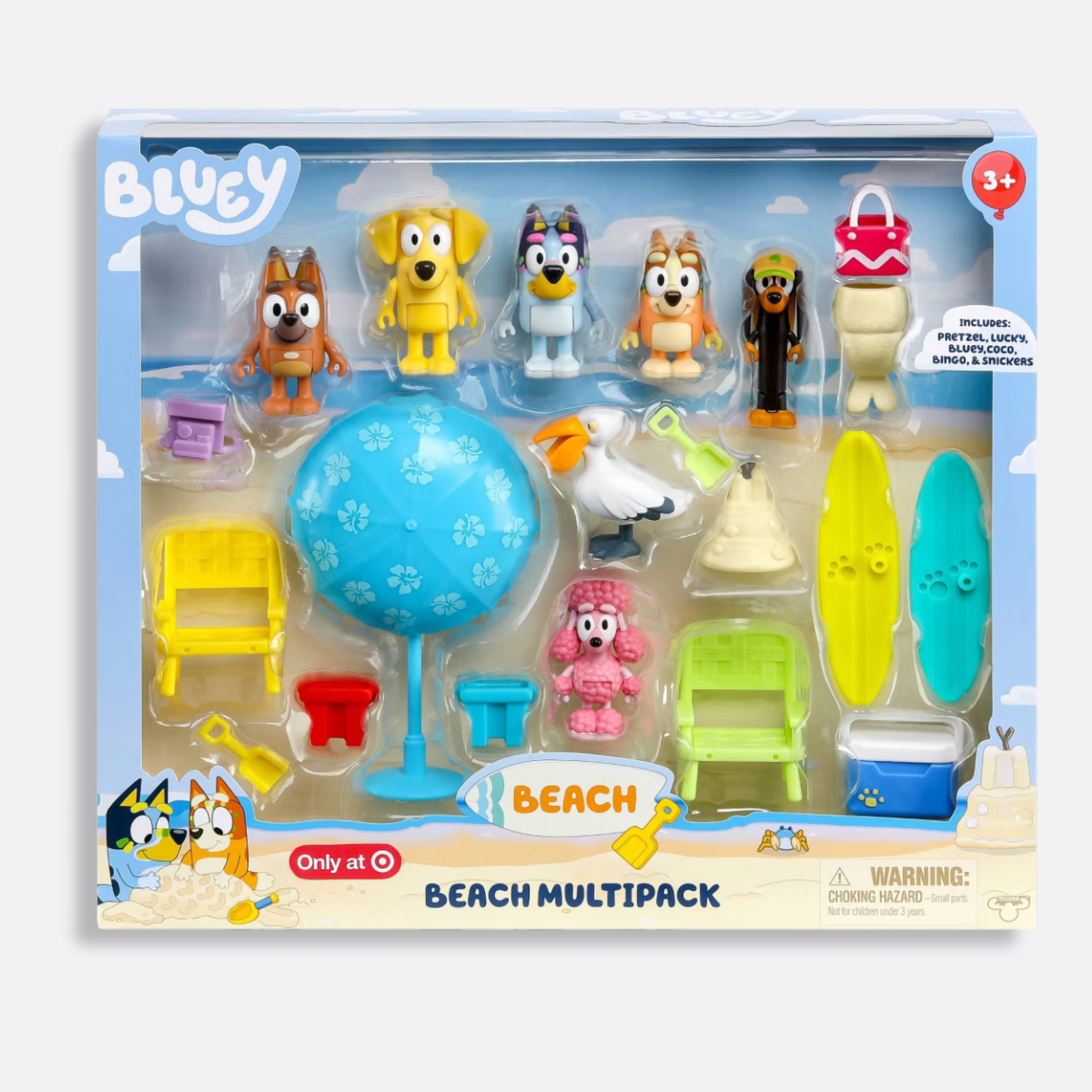 Bluey Figure & Accessory Beach Multipack (Target Exclusive)
