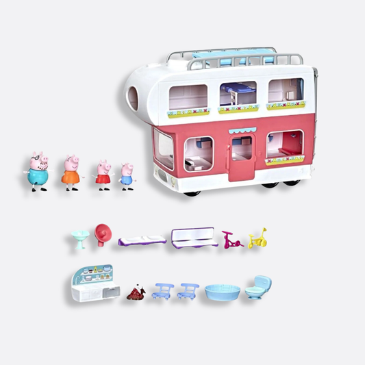 Peppa Pig Peppa's Adventures Peppa's Juguete Preescolar para Autocaravana Familiar, Vehículo a Caravana Camper