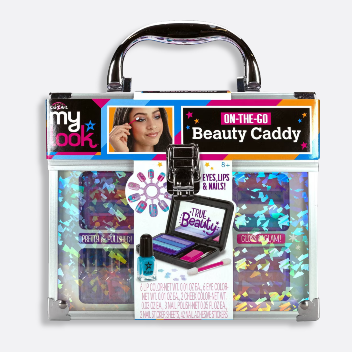 My Look All in one Beauty Caddy: Craft Activity Kit with Applicator & Nail Polish, Plastic Material
