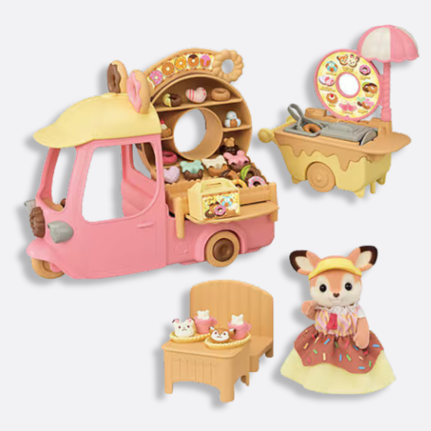 Calico Critters Dip Dip Donuts Wagon