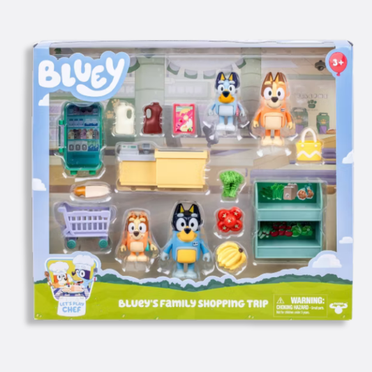 Bluey Let's Play Chef Family Shopping Trip Mini Figure