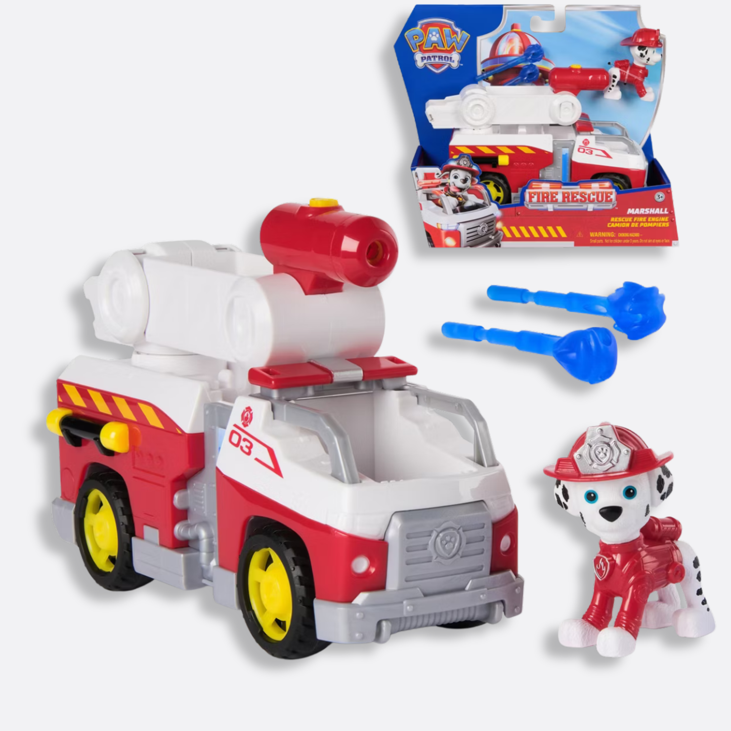 PAW Patrol Fire Rescue: Marshall's Rescue Fire Engine with Figure, Launcher & Accessories