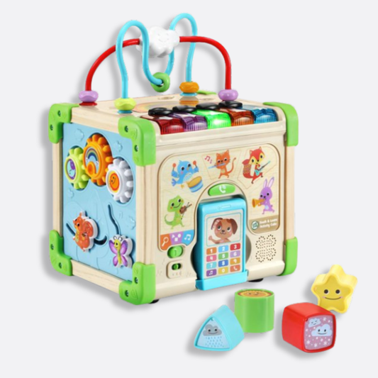 Cubo de actividades LeapFrog Touch and Learn de madera